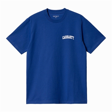 Carhartt WIP T-shirt University Script Lazurite/White